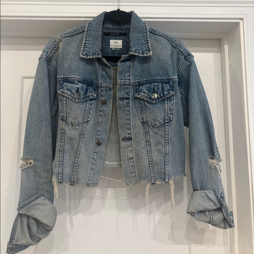 Ksubi cropped denim jacket. Size XS